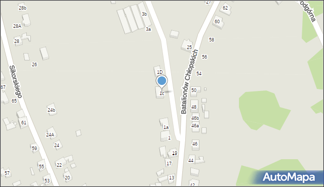 Gubin, Króla Jana III Sobieskiego, 1c, mapa Gubin