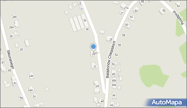 Gubin, Króla Jana III Sobieskiego, 1D, mapa Gubin