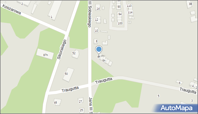 Gubin, Króla Jana III Sobieskiego, 6f, mapa Gubin