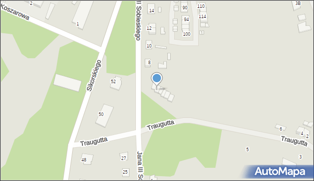 Gubin, Króla Jana III Sobieskiego, 6g, mapa Gubin