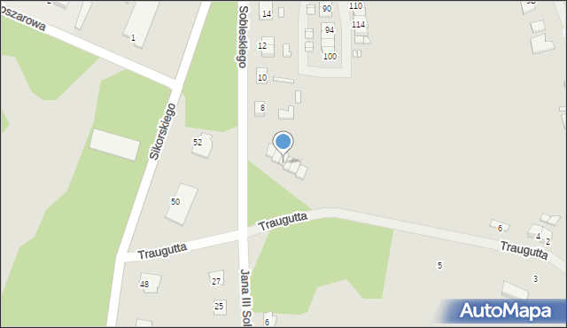 Gubin, Króla Jana III Sobieskiego, 6h, mapa Gubin
