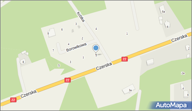 Gutowiec, Krótka, 5, mapa Gutowiec