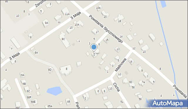 Halinów, Krótka, 2, mapa Halinów