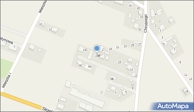 Hanusek, Króla Bolesława Chrobrego, 13B, mapa Hanusek