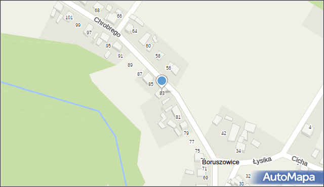 Hanusek, Króla Bolesława Chrobrego, 83, mapa Hanusek