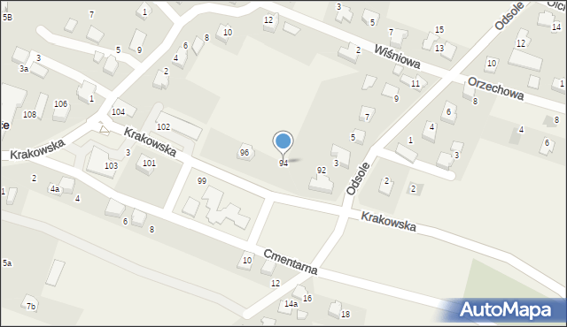 Hecznarowice, Krakowska, 94, mapa Hecznarowice