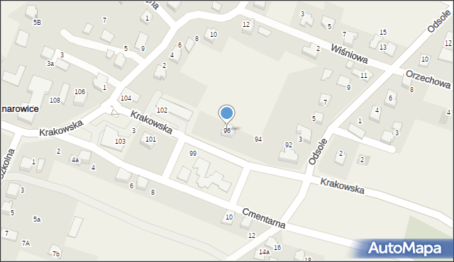 Hecznarowice, Krakowska, 96, mapa Hecznarowice