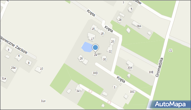 Henryków-Urocze, Kręta, 24, mapa Henryków-Urocze