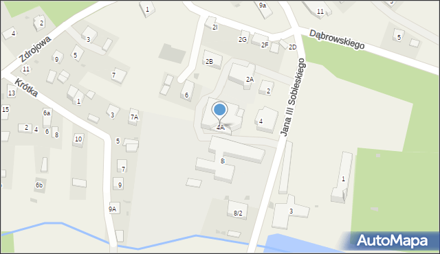 Horyniec-Zdrój, Króla Jana III Sobieskiego, 4A, mapa Horyniec-Zdrój