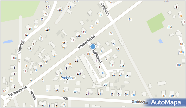 Hrubieszów, Krasickiego Ignacego, bp., 2, mapa Hrubieszów