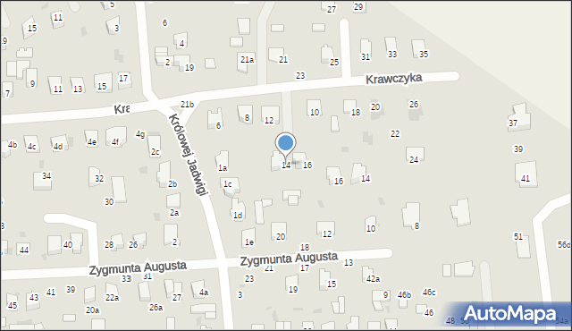 Hrubieszów, Krawczyka, kmdr., 14, mapa Hrubieszów