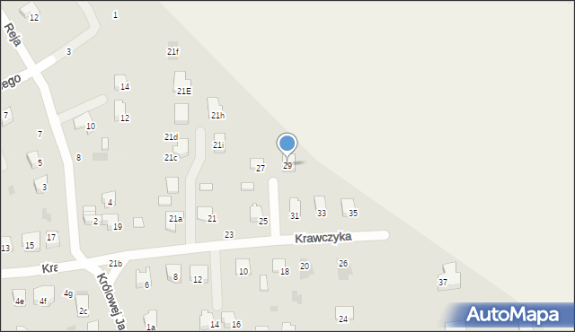 Hrubieszów, Krawczyka, kmdr., 29, mapa Hrubieszów