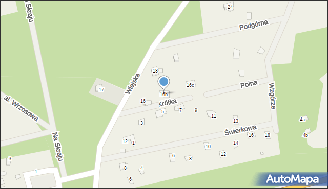 Huta Podgórna, Krótka, 3, mapa Huta Podgórna