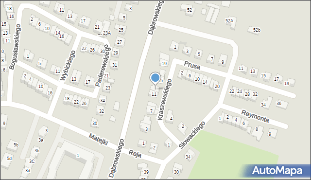 Iława, Kraszewskiego Józefa Ignacego, 13, mapa Iława