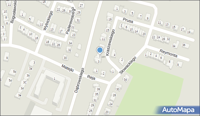 Iława, Kraszewskiego Józefa Ignacego, 5, mapa Iława