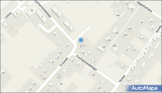 Iłowo-Osada, Krzywa, 12, mapa Iłowo-Osada