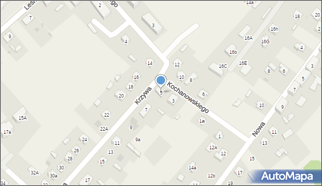 Iłowo-Osada, Krzywa, 5, mapa Iłowo-Osada