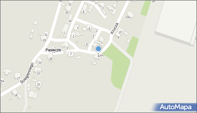 Imielin, Krucza, 4, mapa Imielin