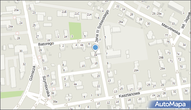 Inowrocław, Króla Jana III Sobieskiego, 14, mapa Inowrocławia