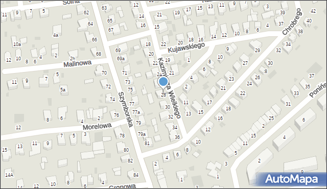 Inowrocław, Króla Kazimierza Wielkiego, 28, mapa Inowrocławia