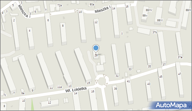 Inowrocław, Króla Władysława Łokietka, 29, mapa Inowrocławia