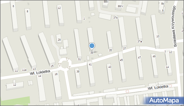 Inowrocław, Króla Władysława Łokietka, 33, mapa Inowrocławia