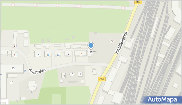 Inowrocław, Kruśliwiecka, 40, mapa Inowrocławia