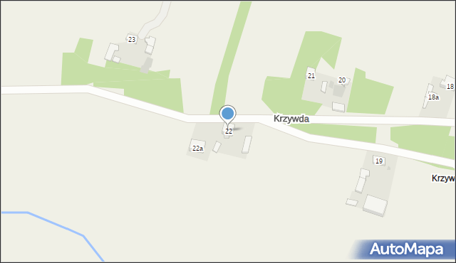 Iwanowice, Krzywda, 22, mapa Iwanowice