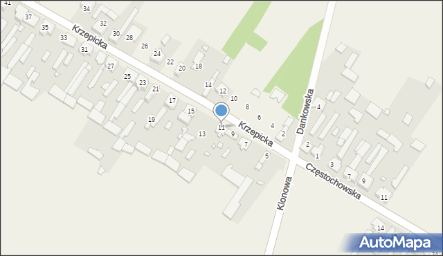 Iwanowice Duże, Krzepicka, 11, mapa Iwanowice Duże