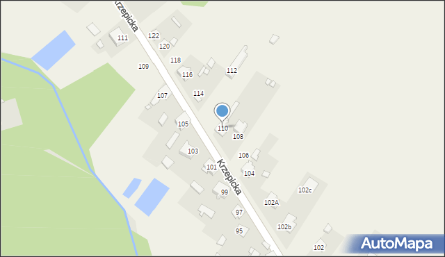 Iwanowice Duże, Krzepicka, 110, mapa Iwanowice Duże