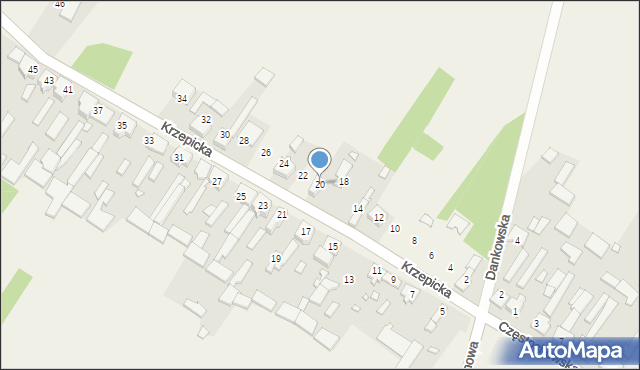 Iwanowice Duże, Krzepicka, 20, mapa Iwanowice Duże