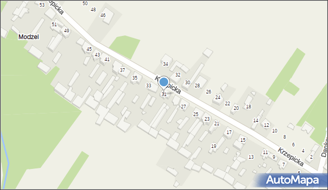 Iwanowice Duże, Krzepicka, 31, mapa Iwanowice Duże