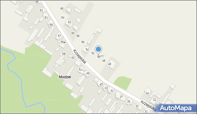 Iwanowice Duże, Krzepicka, 50, mapa Iwanowice Duże