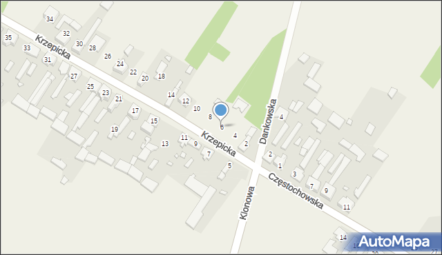 Iwanowice Duże, Krzepicka, 6, mapa Iwanowice Duże