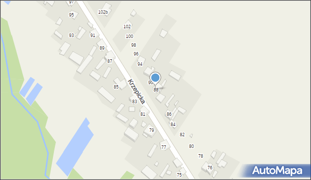 Iwanowice Duże, Krzepicka, 88, mapa Iwanowice Duże