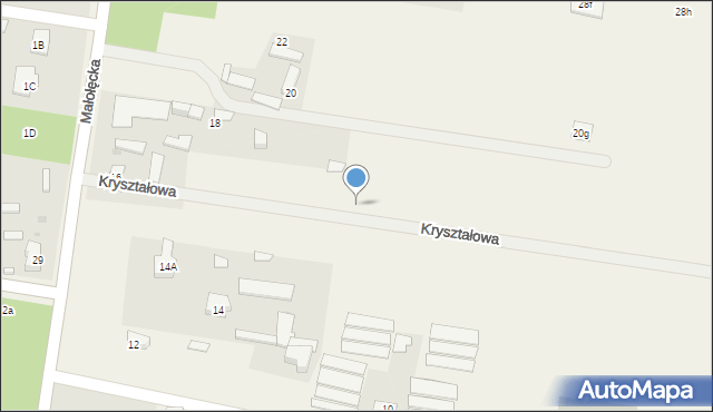 Izabelin, Kryształowa, 11, mapa Izabelin