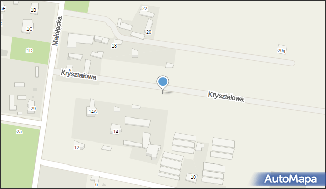 Izabelin, Kryształowa, 14, mapa Izabelin