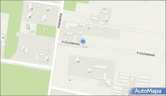 Izabelin, Kryształowa, 6, mapa Izabelin