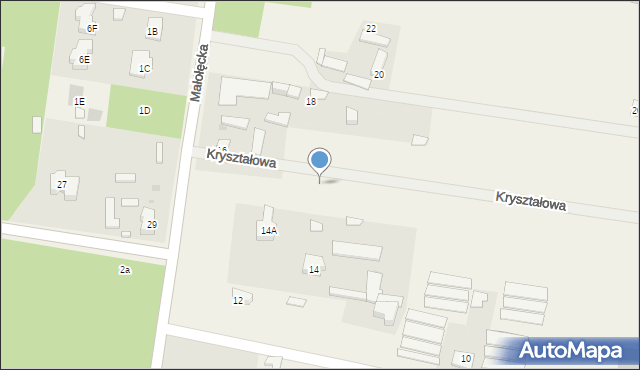 Izabelin, Kryształowa, 8, mapa Izabelin