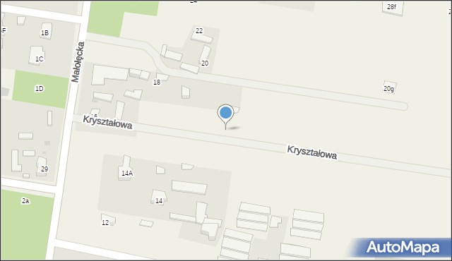 Izabelin, Kryształowa, 9, mapa Izabelin