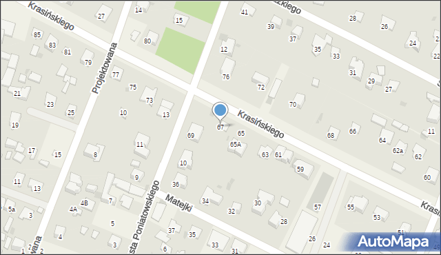 Izabelin C, Krasińskiego Zygmunta, 67, mapa Izabelin C