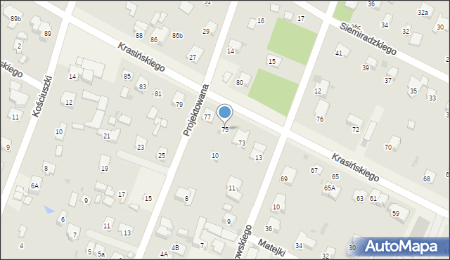 Izabelin C, Krasińskiego Zygmunta, 75, mapa Izabelin C