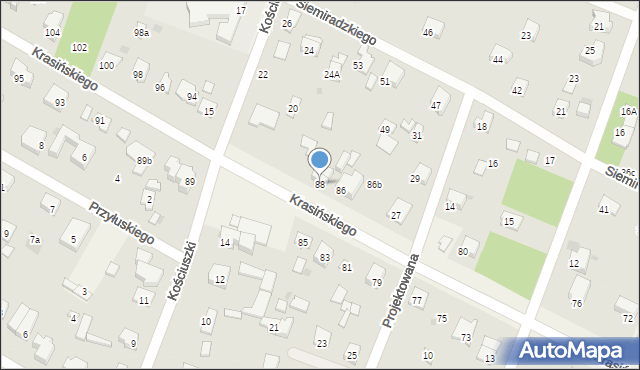 Izabelin C, Krasińskiego Zygmunta, 88, mapa Izabelin C