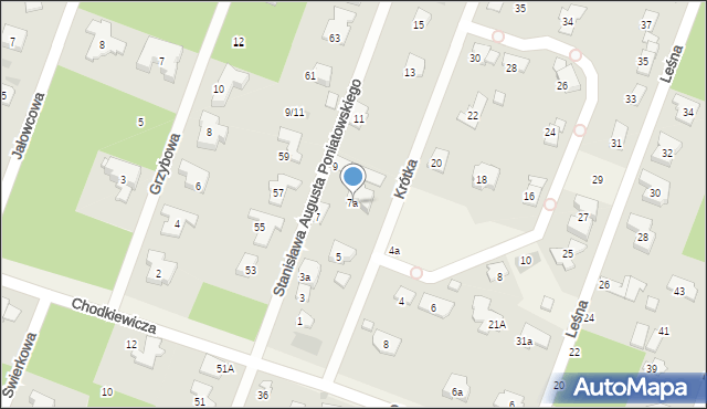 Izabelin C, Krótka, 7a, mapa Izabelin C