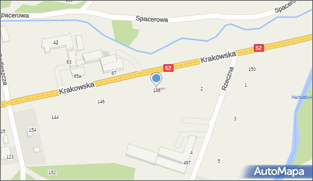 Izdebnik, Krakowska, 148, mapa Izdebnik