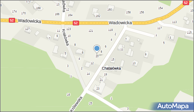 Izdebnik, Królewska, 10, mapa Izdebnik