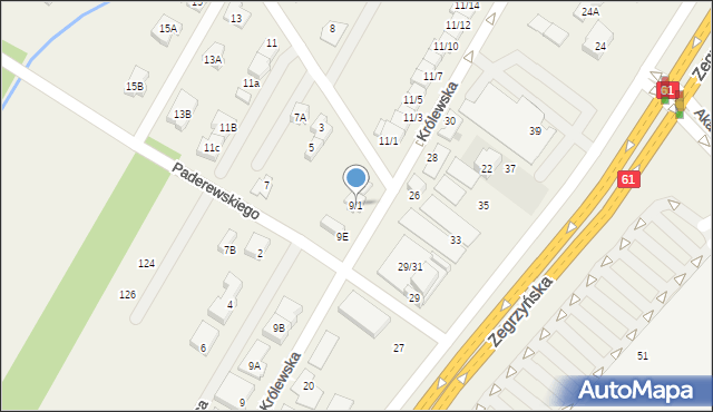 Jabłonna, Królewska, 9/1, mapa Jabłonna