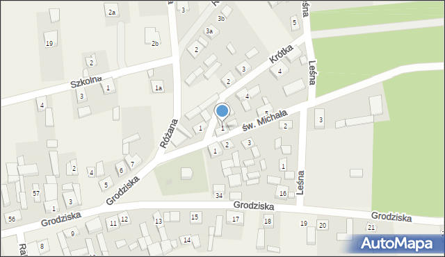 Jabłonna, Krótka, 1, mapa Jabłonna