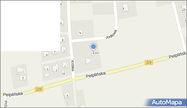 Jabłowo, Krótka, 7, mapa Jabłowo