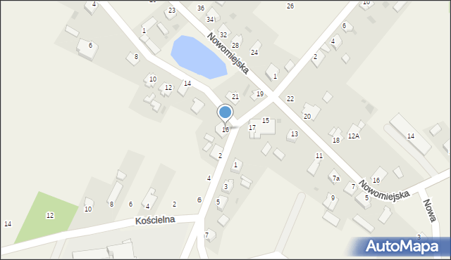 Jamielnik, Królowej Jadwigi, 16, mapa Jamielnik